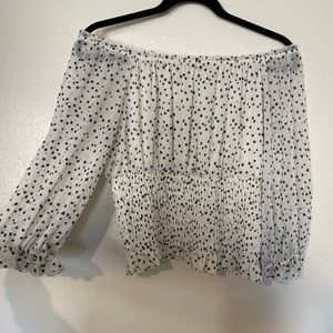 Never worn anthro off the shoulder top M